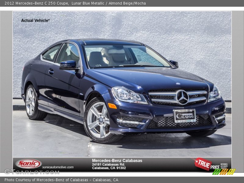 Lunar Blue Metallic / Almond Beige/Mocha 2012 Mercedes-Benz C 250 Coupe
