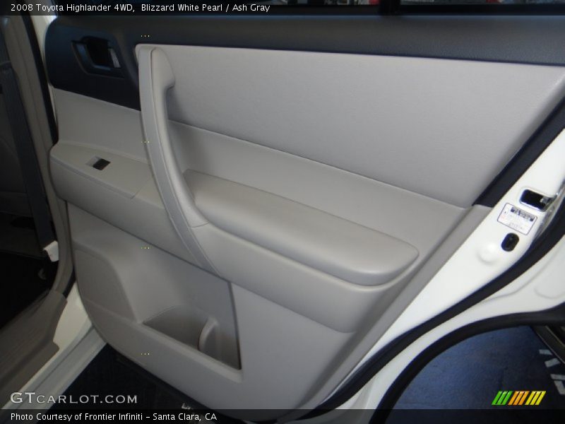 Blizzard White Pearl / Ash Gray 2008 Toyota Highlander 4WD