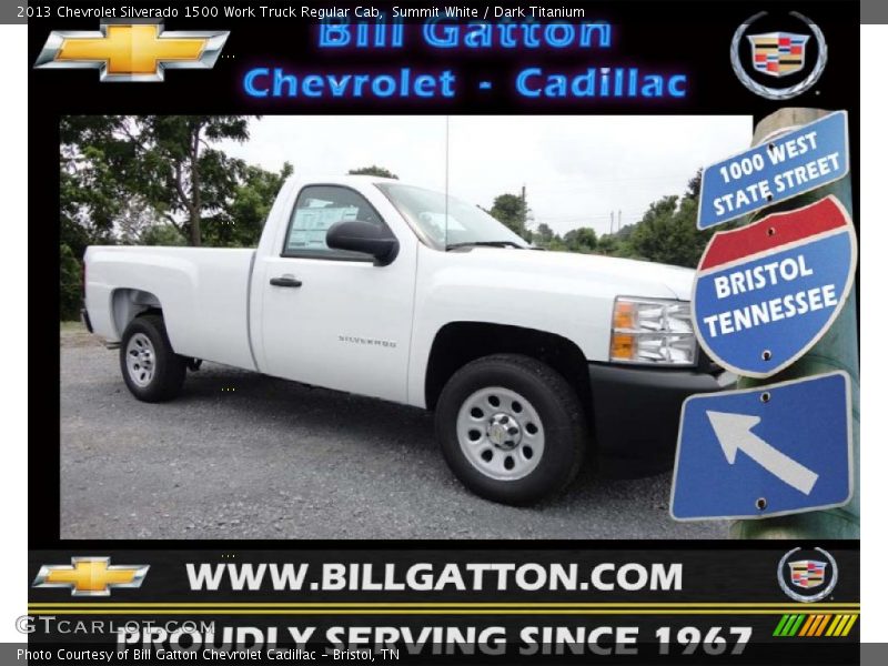 Summit White / Dark Titanium 2013 Chevrolet Silverado 1500 Work Truck Regular Cab