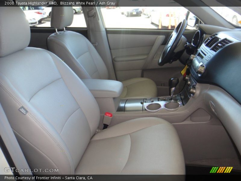 Blizzard White Pearl / Ash Gray 2008 Toyota Highlander 4WD