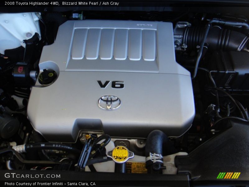 Blizzard White Pearl / Ash Gray 2008 Toyota Highlander 4WD