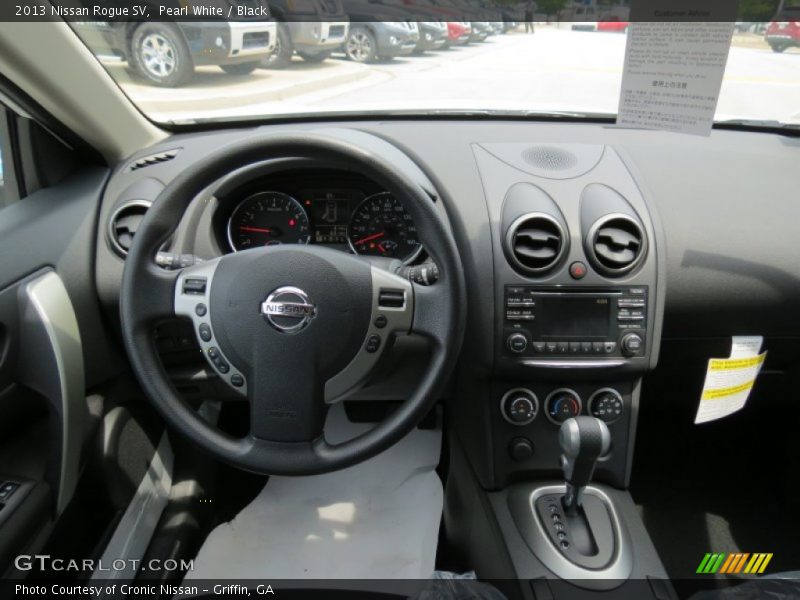 Pearl White / Black 2013 Nissan Rogue SV