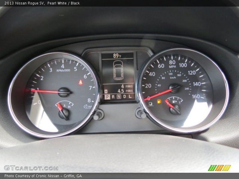 Pearl White / Black 2013 Nissan Rogue SV
