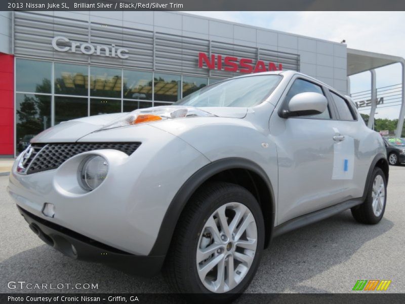 Brilliant Silver / Black/Red/Silver Trim 2013 Nissan Juke SL