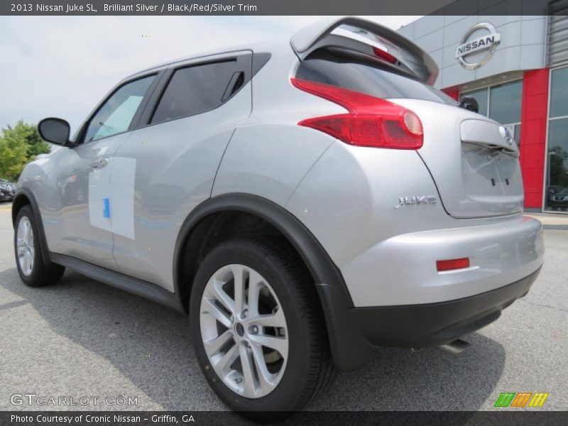Brilliant Silver / Black/Red/Silver Trim 2013 Nissan Juke SL