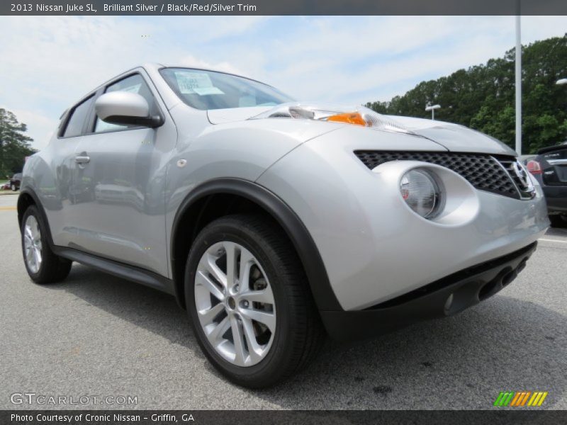 Brilliant Silver / Black/Red/Silver Trim 2013 Nissan Juke SL