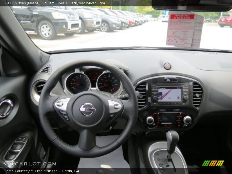 Brilliant Silver / Black/Red/Silver Trim 2013 Nissan Juke SL