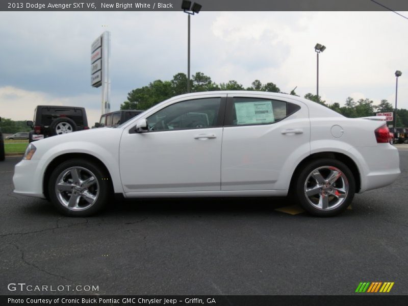 New Bright White / Black 2013 Dodge Avenger SXT V6