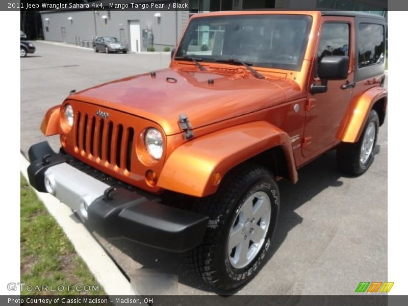 Mango Tango Pearl / Black 2011 Jeep Wrangler Sahara 4x4