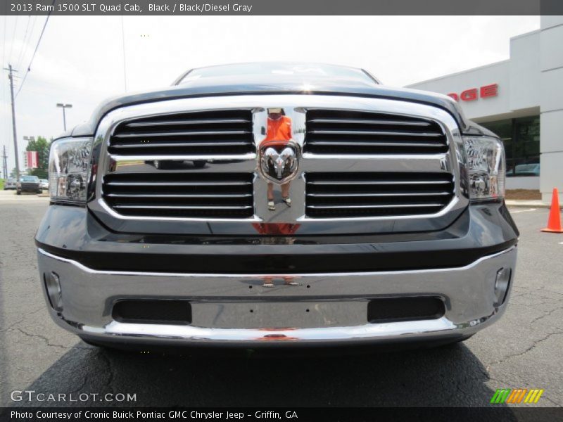 Black / Black/Diesel Gray 2013 Ram 1500 SLT Quad Cab