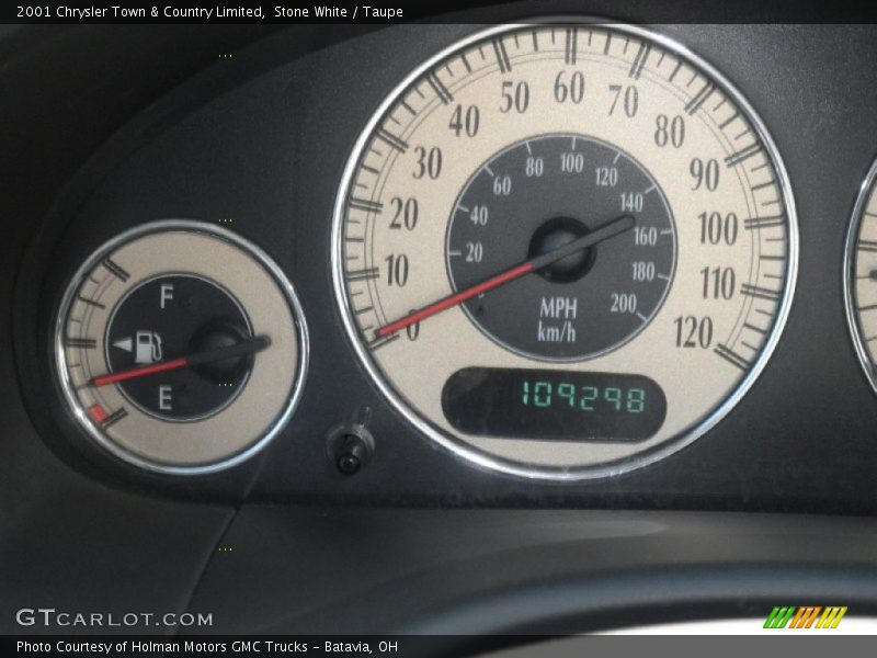 Stone White / Taupe 2001 Chrysler Town & Country Limited