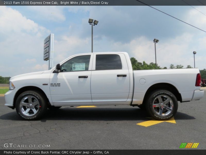 Bright White / Black/Diesel Gray 2013 Ram 1500 Express Crew Cab