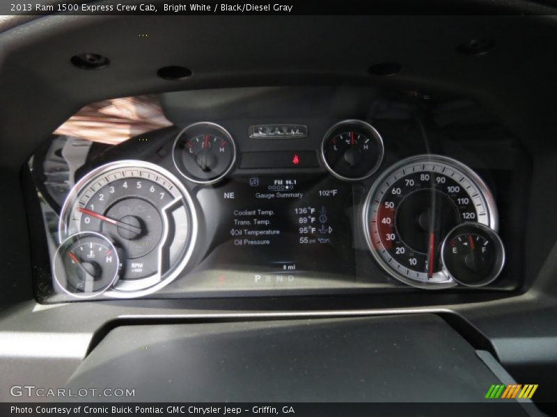 Bright White / Black/Diesel Gray 2013 Ram 1500 Express Crew Cab