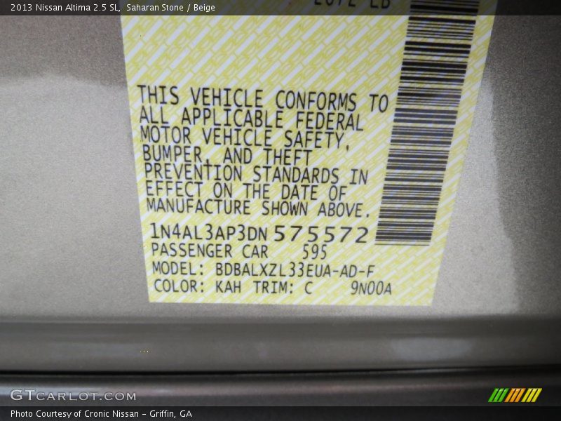 Saharan Stone / Beige 2013 Nissan Altima 2.5 SL