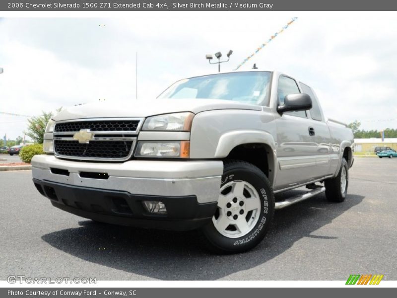 Silver Birch Metallic / Medium Gray 2006 Chevrolet Silverado 1500 Z71 Extended Cab 4x4