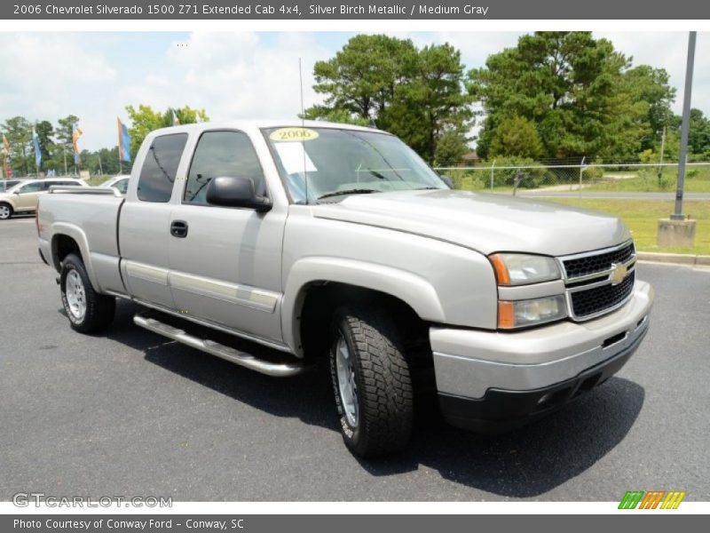 Silver Birch Metallic / Medium Gray 2006 Chevrolet Silverado 1500 Z71 Extended Cab 4x4