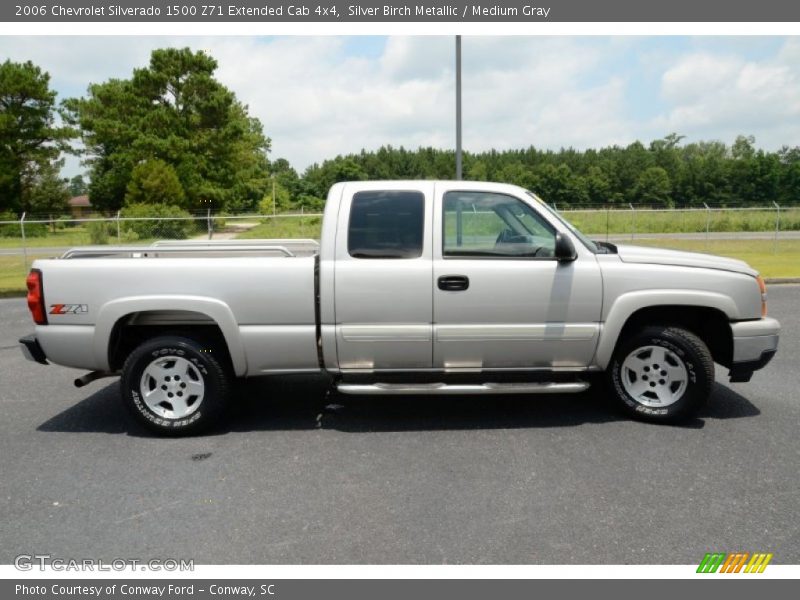 Silver Birch Metallic / Medium Gray 2006 Chevrolet Silverado 1500 Z71 Extended Cab 4x4