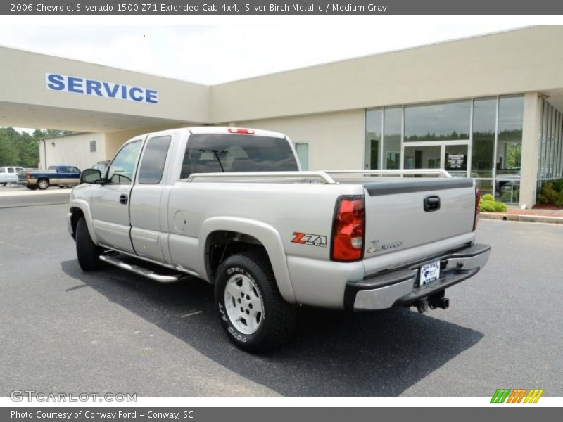 Silver Birch Metallic / Medium Gray 2006 Chevrolet Silverado 1500 Z71 Extended Cab 4x4