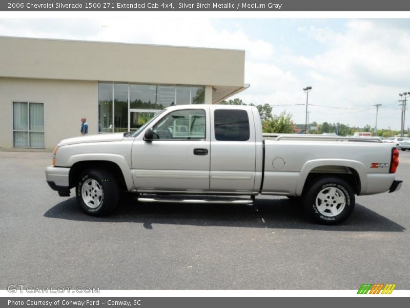 Silver Birch Metallic / Medium Gray 2006 Chevrolet Silverado 1500 Z71 Extended Cab 4x4