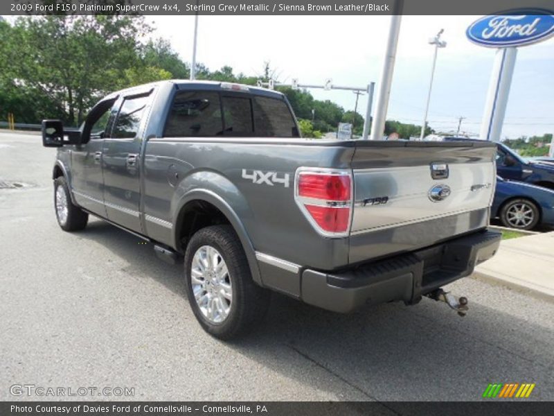 Sterling Grey Metallic / Sienna Brown Leather/Black 2009 Ford F150 Platinum SuperCrew 4x4