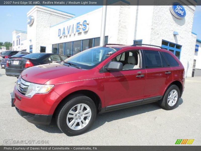 Redfire Metallic / Medium Light Stone 2007 Ford Edge SE AWD