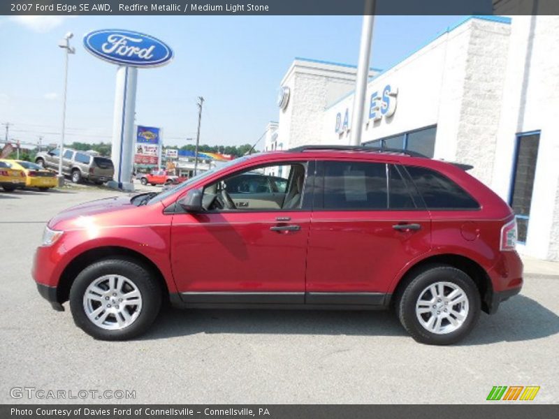 Redfire Metallic / Medium Light Stone 2007 Ford Edge SE AWD
