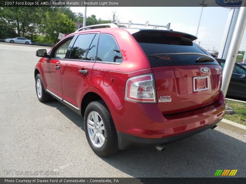 Redfire Metallic / Medium Light Stone 2007 Ford Edge SE AWD
