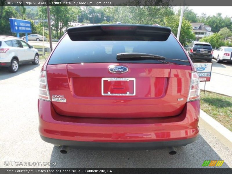 Redfire Metallic / Medium Light Stone 2007 Ford Edge SE AWD