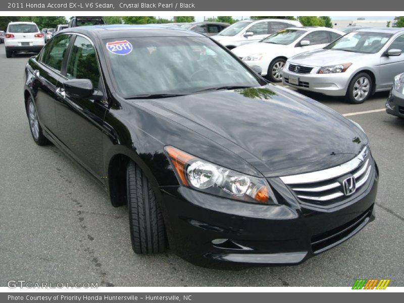 Crystal Black Pearl / Black 2011 Honda Accord EX-L V6 Sedan