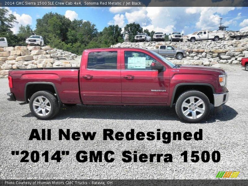 Sonoma Red Metallic / Jet Black 2014 GMC Sierra 1500 SLE Crew Cab 4x4