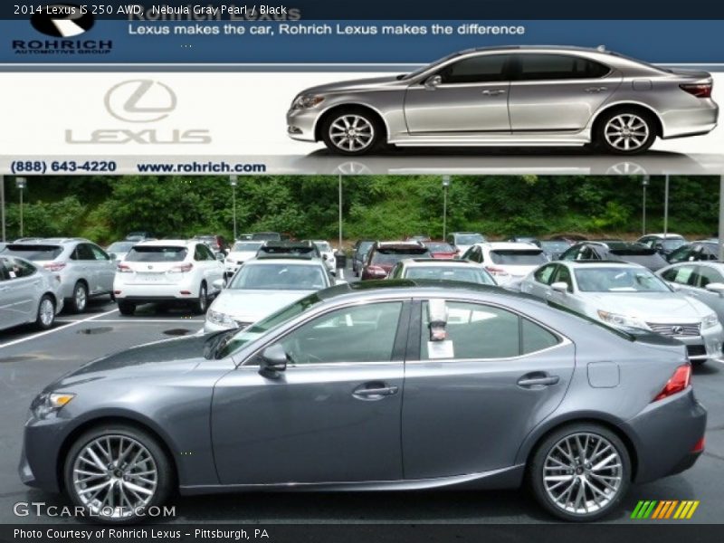 Nebula Gray Pearl / Black 2014 Lexus IS 250 AWD