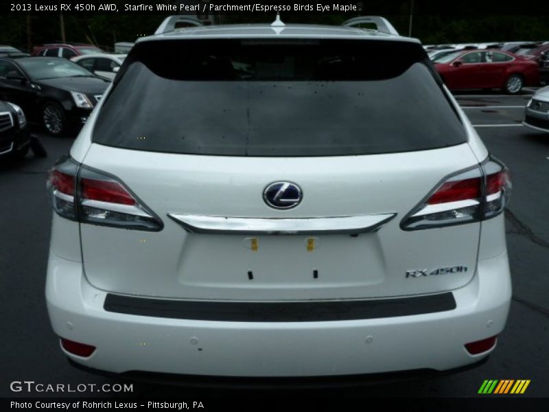 Starfire White Pearl / Parchment/Espresso Birds Eye Maple 2013 Lexus RX 450h AWD
