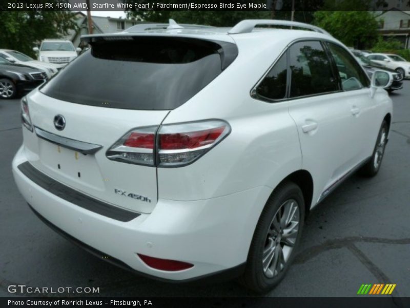 Starfire White Pearl / Parchment/Espresso Birds Eye Maple 2013 Lexus RX 450h AWD