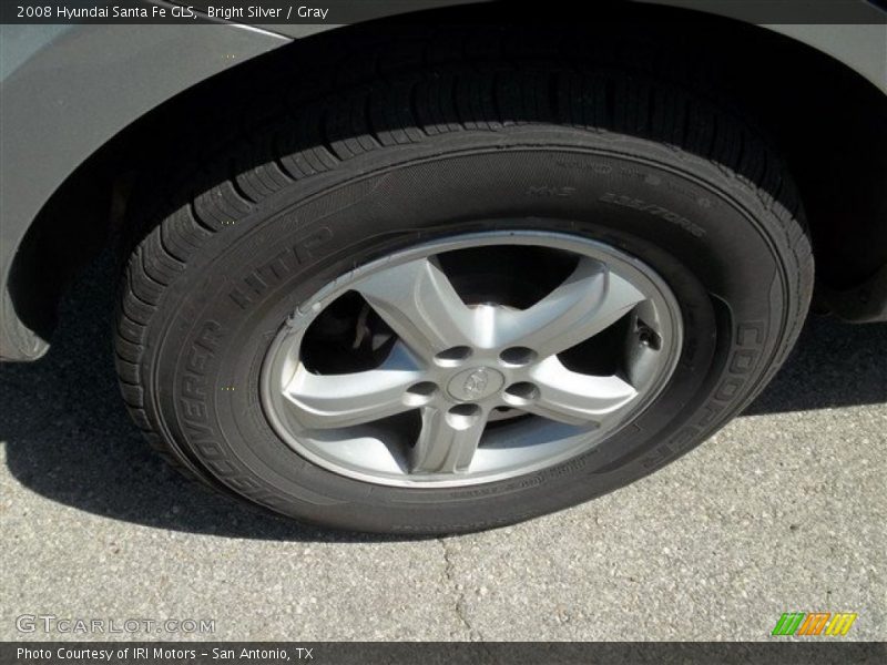 Bright Silver / Gray 2008 Hyundai Santa Fe GLS