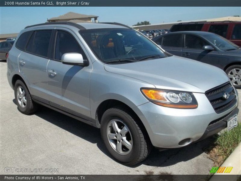 Bright Silver / Gray 2008 Hyundai Santa Fe GLS