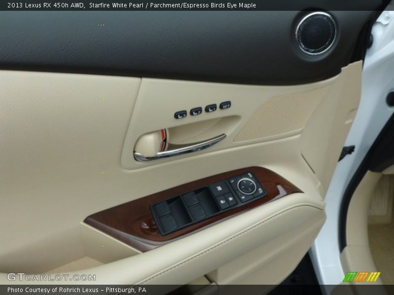 Starfire White Pearl / Parchment/Espresso Birds Eye Maple 2013 Lexus RX 450h AWD