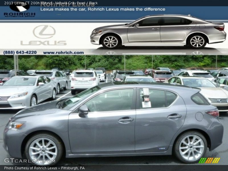 Nebula Gray Pearl / Black 2013 Lexus CT 200h Hybrid