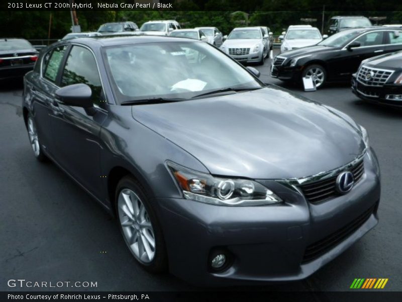 Nebula Gray Pearl / Black 2013 Lexus CT 200h Hybrid