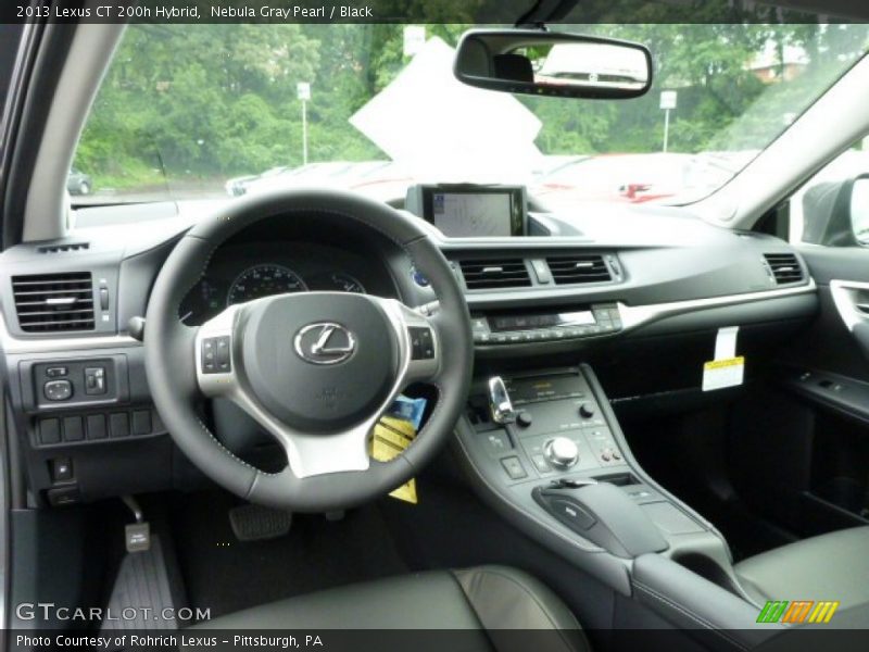 Nebula Gray Pearl / Black 2013 Lexus CT 200h Hybrid