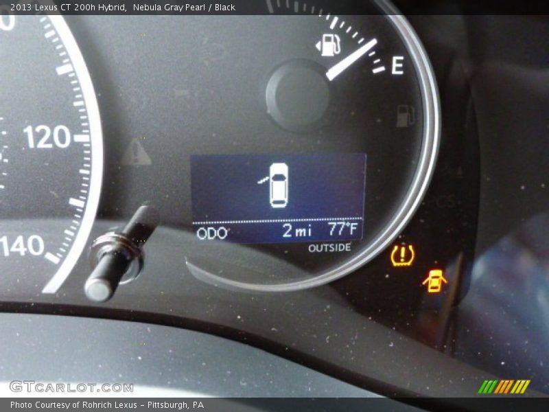 Nebula Gray Pearl / Black 2013 Lexus CT 200h Hybrid