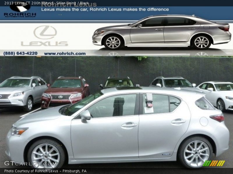 Silver Lining / Black 2013 Lexus CT 200h Hybrid