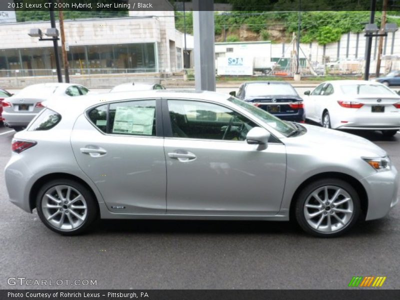 Silver Lining / Black 2013 Lexus CT 200h Hybrid