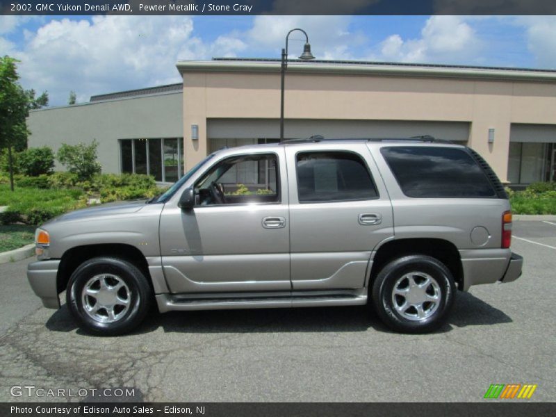 Pewter Metallic / Stone Gray 2002 GMC Yukon Denali AWD