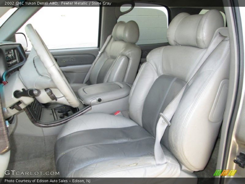 Pewter Metallic / Stone Gray 2002 GMC Yukon Denali AWD