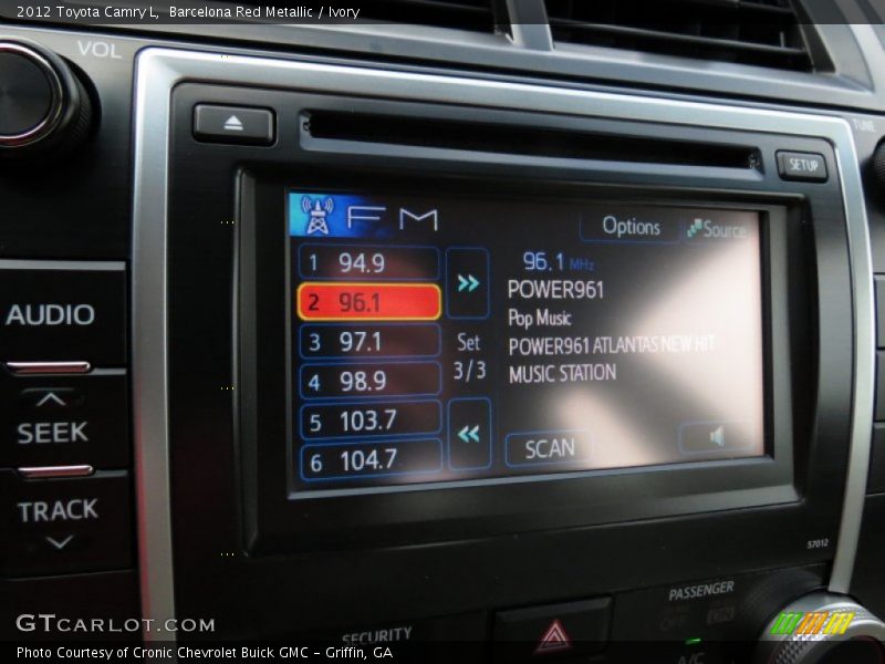 Barcelona Red Metallic / Ivory 2012 Toyota Camry L