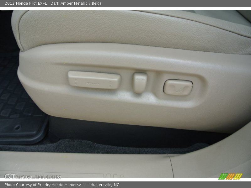 Dark Amber Metallic / Beige 2012 Honda Pilot EX-L