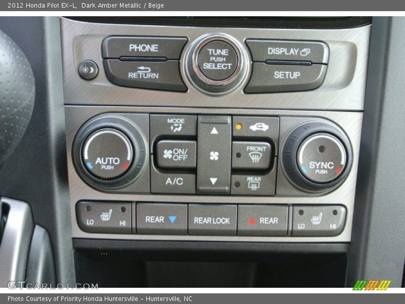 Dark Amber Metallic / Beige 2012 Honda Pilot EX-L