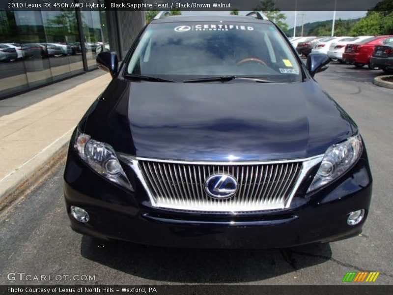 Black Sapphire Pearl / Black/Brown Walnut 2010 Lexus RX 450h AWD Hybrid