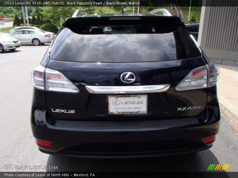 Black Sapphire Pearl / Black/Brown Walnut 2010 Lexus RX 450h AWD Hybrid
