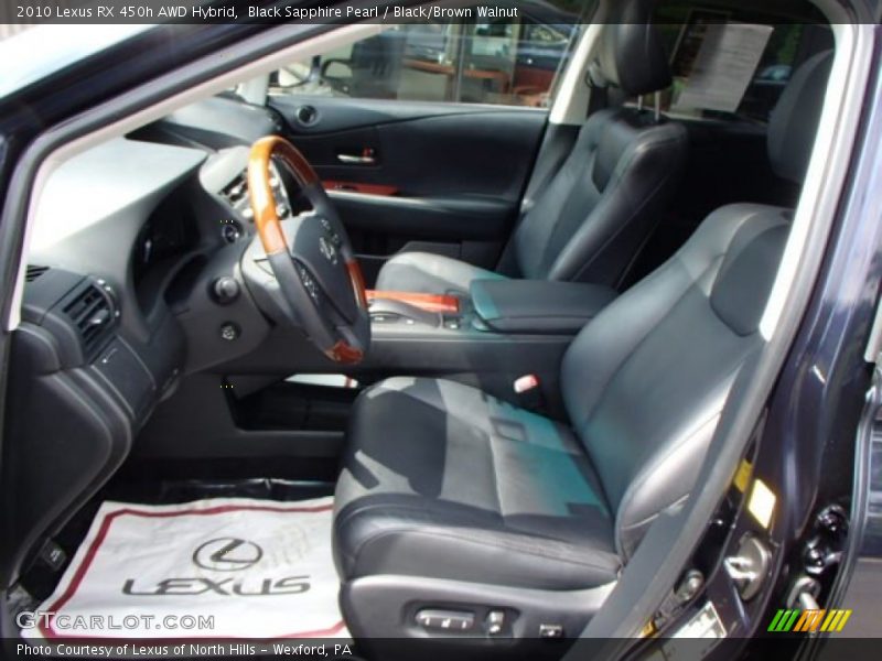 Black Sapphire Pearl / Black/Brown Walnut 2010 Lexus RX 450h AWD Hybrid